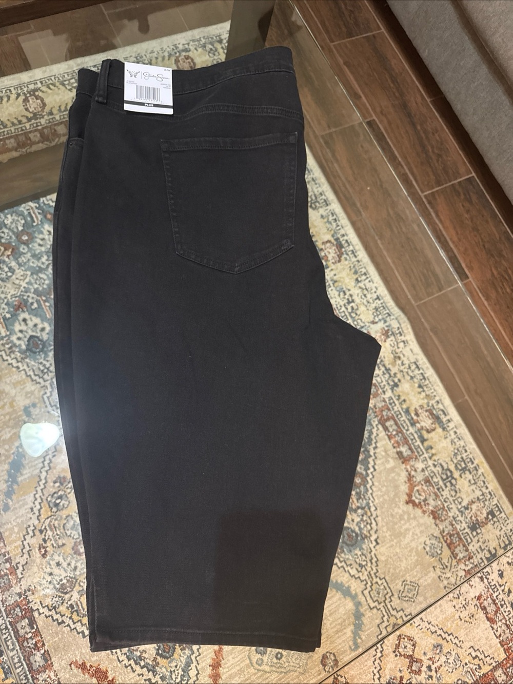 Jessica Simpson 24W Jean Shorts Black Rise Dark Denim New